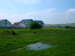 A l'extrémité du plateau. A gauche, quelques maisons du village de Cospeda - Au fond, la vallée du Steinbach, et le village de Closewitz.