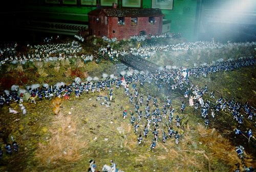 Le diorama de la bataille d'Arcole.