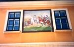 Détail : reproduction du Napoléon à Wagram, de vernet. Phto : R. Ouvrard