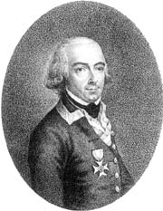 Johann Gabriel Marquis von Chasteler de Courelles, ici en Feldmarschalleutnant.  Johann Josef Neidl, d'après Johann Maria Monsorno. (DR)