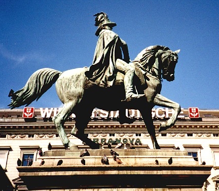 La statue équestre du maréchal Schwarzenberg, à Vienne.