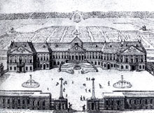 Le château de Schönbrunn - Lythographie de Bohacz (1740)